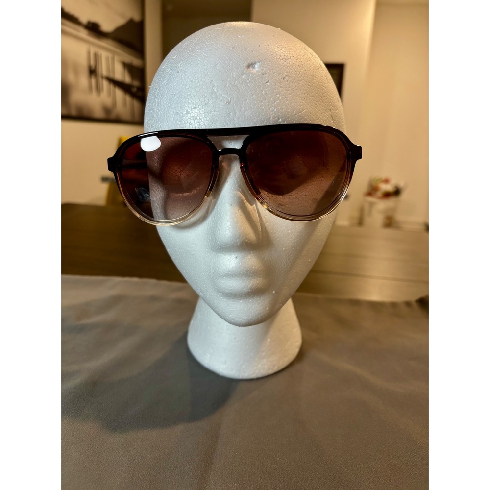 Brown Ombre Aviator Sunglasses Gradient Lens 2538 60-18-135 C8